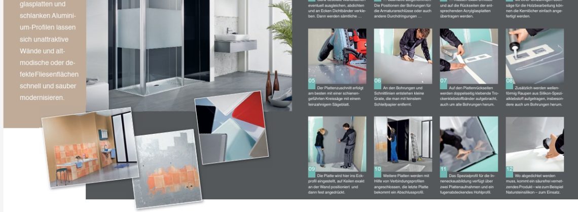 Bad Wände mit Acryglasplatten verkleiden Schritt für Schritt