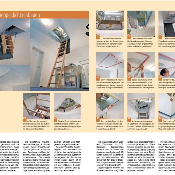 Anleitungen 6 Dachbodentreppe einbauen: Anleitung mit Schritt für Schritt Bildanleitung und textlicher Beschreibung