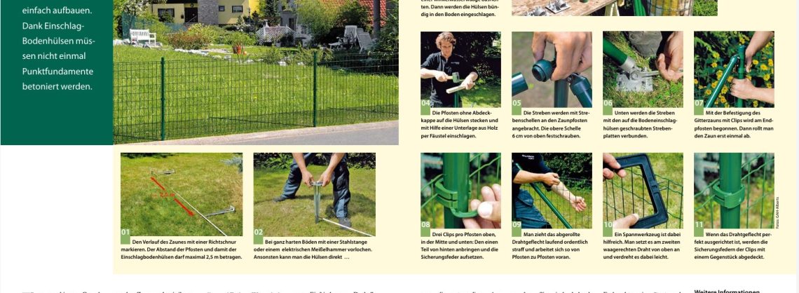 Garten Gitterzaun aufbauen