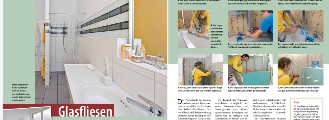 Glasfliesen als Schmuckband Schritt für Schritt Anleitung