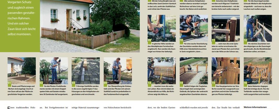 DIY Anleitung Lattenzaun aus Holz bauen mit Bildern und schriftlicher Beschreibung