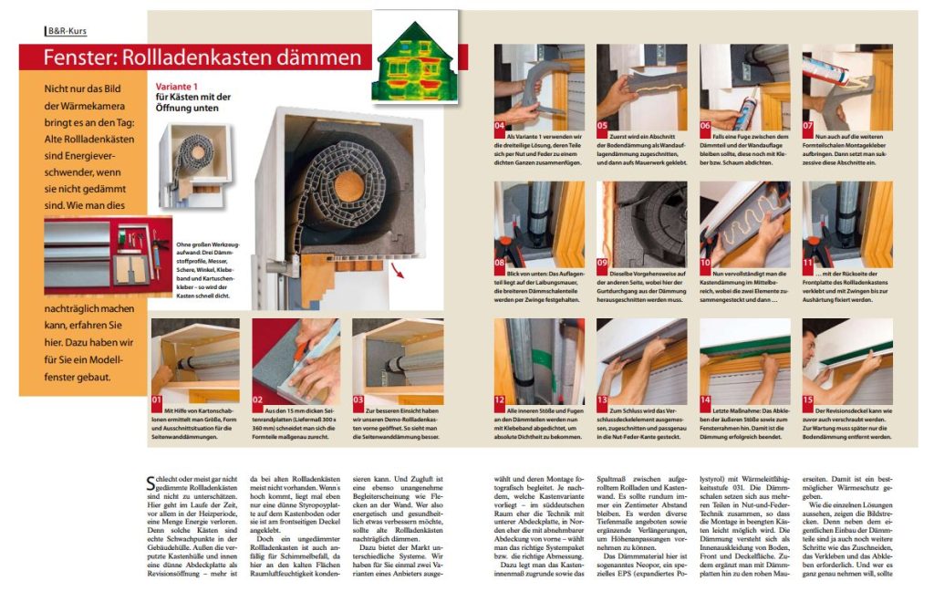 DIY Anleitung, um Rolladenkästen nachträglich einzubauen, inklusive Bilder und schriftlicher Anleitung.