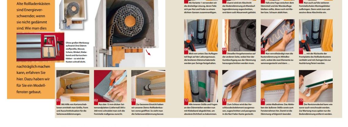 DIY Anleitung, um Rolladenkästen nachträglich einzubauen, inklusive Bilder und schriftlicher Anleitung.