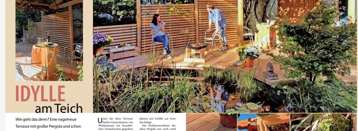 Terrasse mit großer Pergola Schritt für Schritt