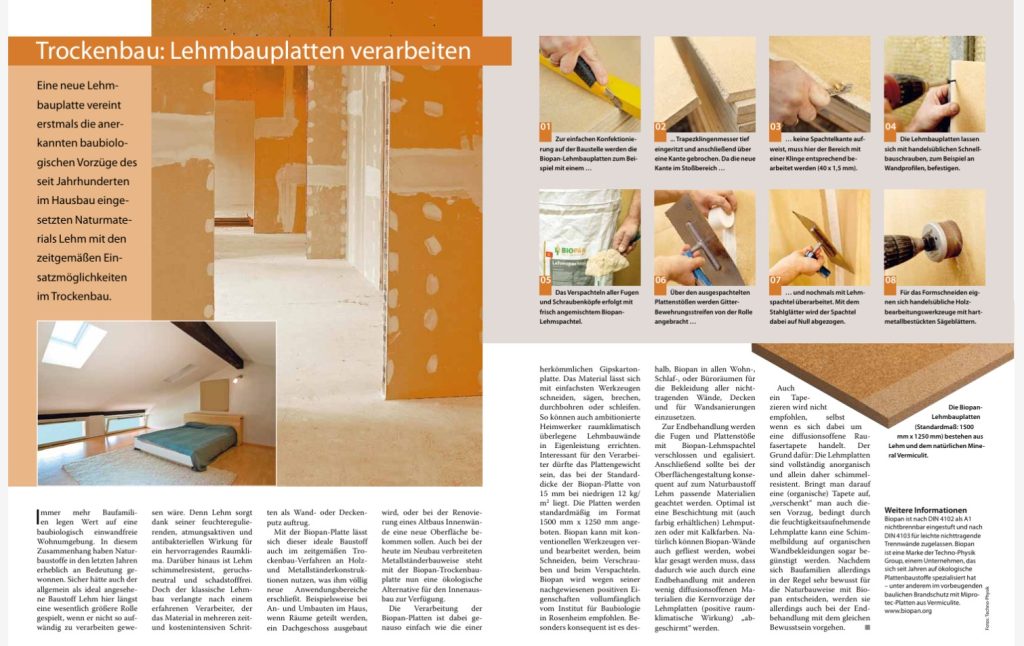 Trockenbau Lehmbauplatten verarbeiten