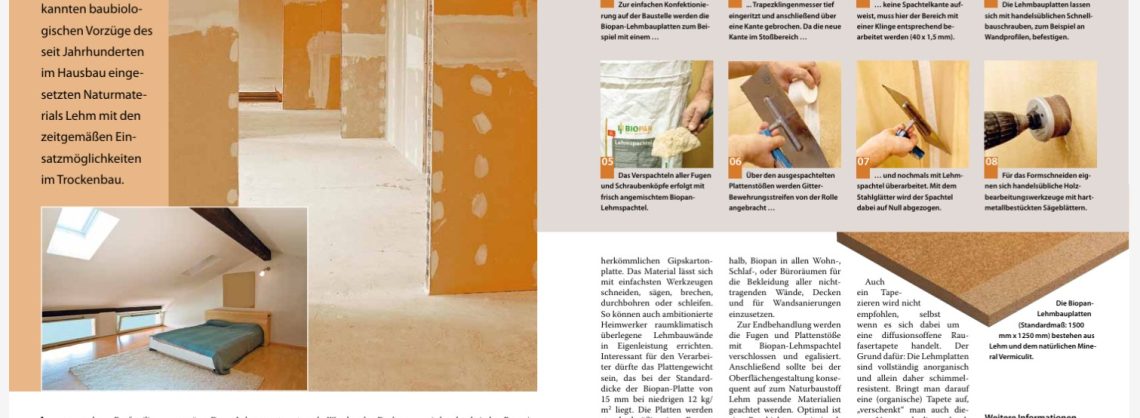 Trockenbau Lehmbauplatten verarbeiten