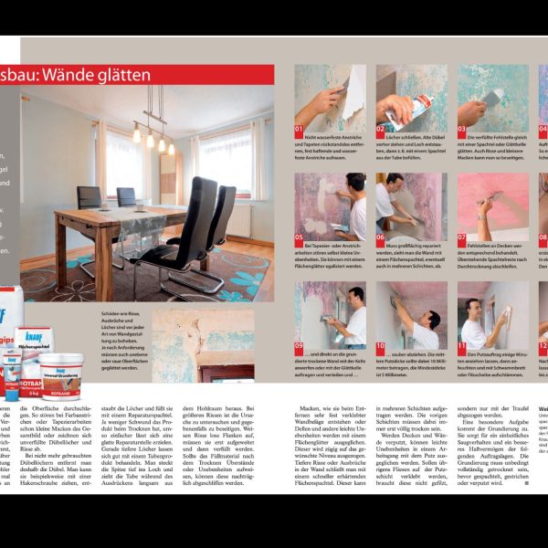 Anleitungen 9 Anleitung zum Wände glätten mit Bildern und Schritt für Schritt Beschreibung