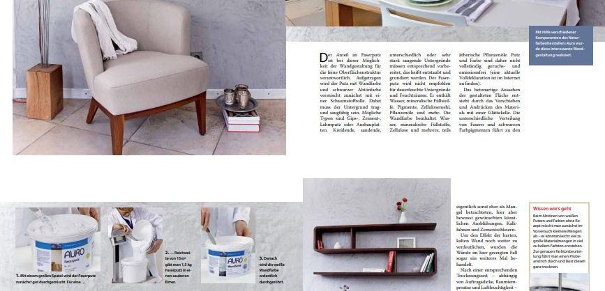 DIY Anleitung zur Gestaltung einer Wand in Betonoptik mit Bildern und schriftlicher Anleitung.