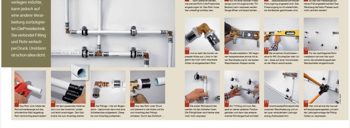 Anleitung zu Wasserleitungen richtig verpressen