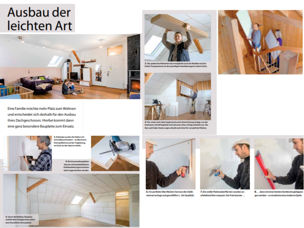 Neuer Wohnraum unter der Schräge 1 Titelbild Anleitung Neuer Wohnraum unter der Schräge. Mehrere Bilder zeigen wie die Vorgehensweise ist.