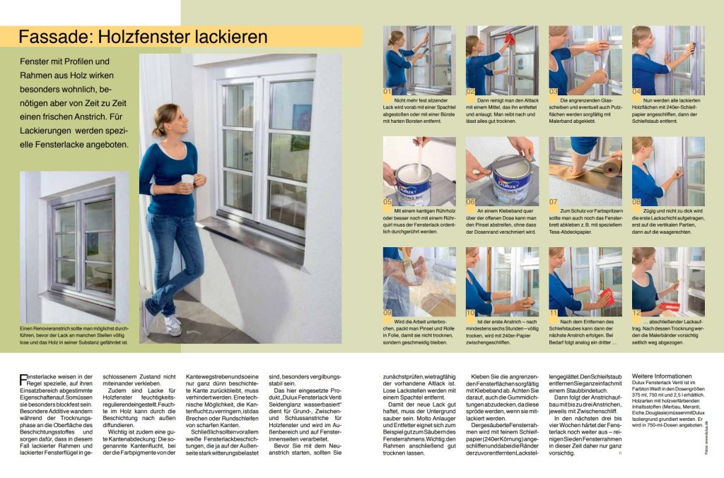 DIY Anleitung zum Lackieren von Holzfenstern mit Bildern und schriftlicher Beschreibung