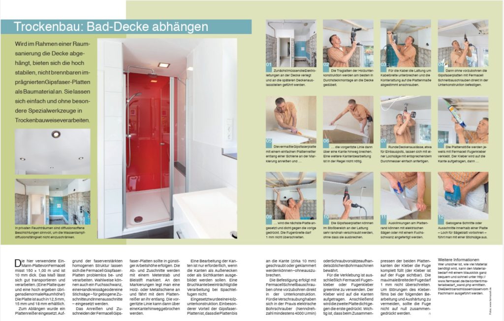 Trockenbau: Bad-Decke abhängen 1 Anleitung Trockenbau: Bad-Decke abhängen