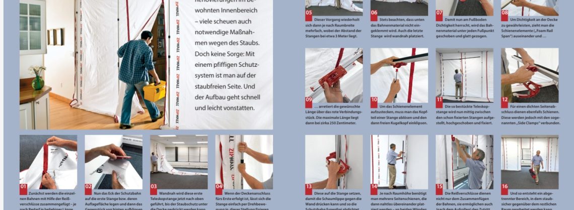 Renovieren_ Staubschutz aufbauen