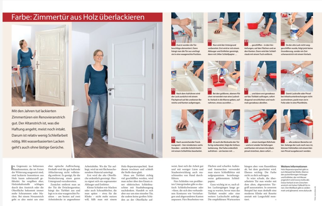 Zimmertür aus Holz überlackieren