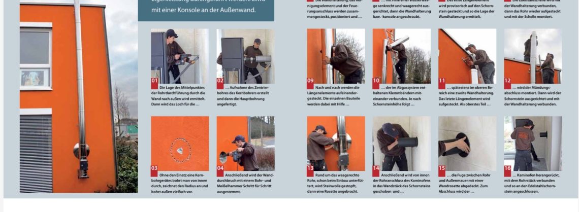 Anleitung Heizung Edelstahlschornstein montieren