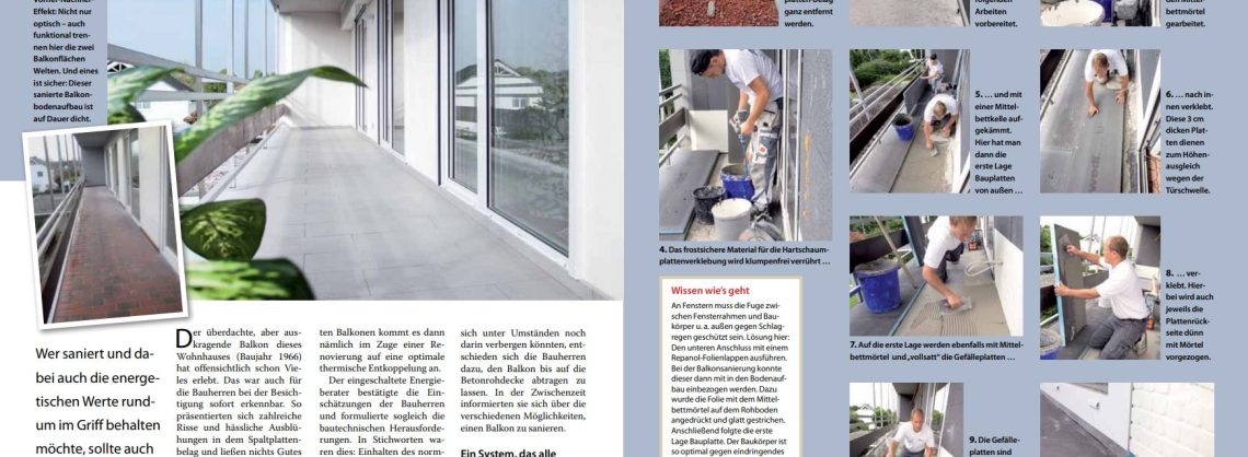 Reportage einer Balkonsanierung mit Bildern und Beschreibung. Die letzten Schritte sind im Beitrag zu finden.
