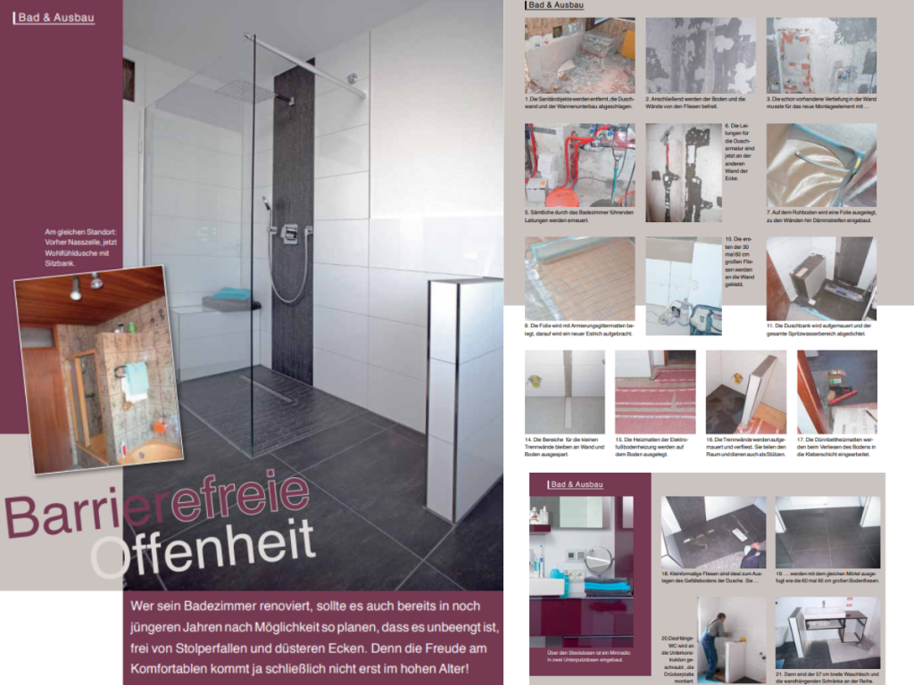 Barrierefreies Badezimmer 1 Bildergalerie zur Schritt für Schritt Anleitung, wie ein barrierefreies Badezimmer realisiert wird.