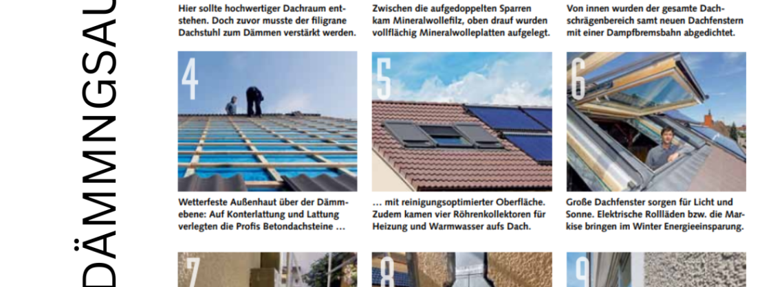 Bildergalerie für einen Schritt für Schritt Dachdämmungsausbau.