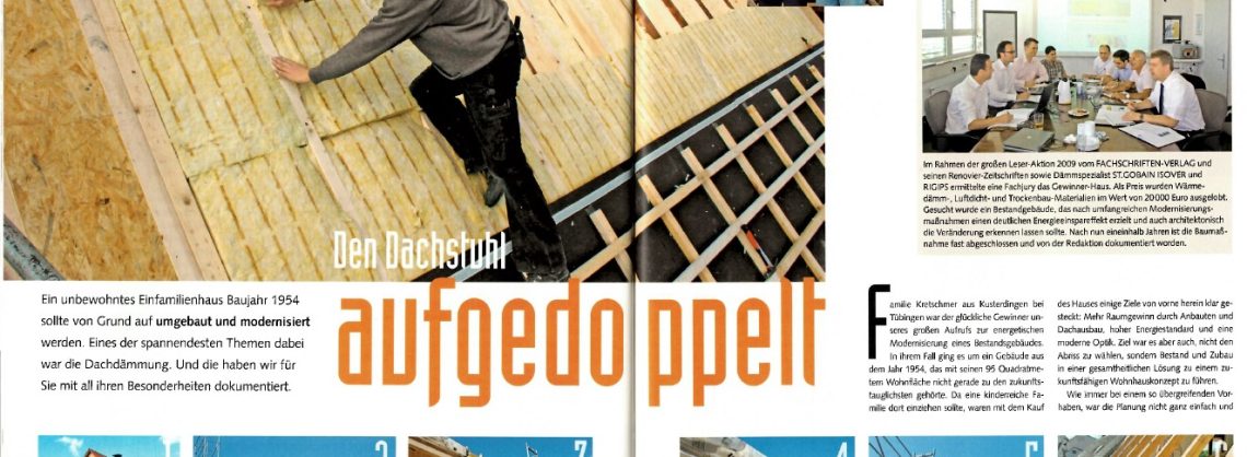 Dachstuhl aufgedoppelt Schritt für Schritt Anleitung