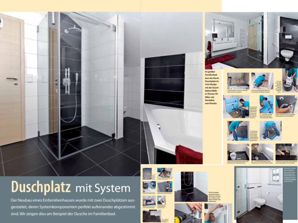 Duschplatz mit System 1 Bildergalerie für eine Schritt für Schritt Anleitung für einen neu gestalteten Duschplatz.