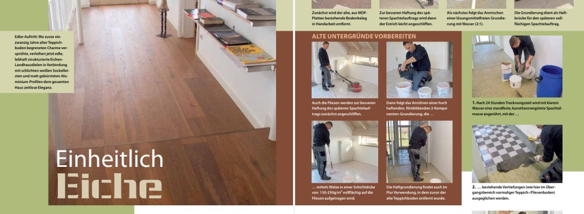 Eichen Landhausdielen verlegen Schritt für Schritt Anleitung