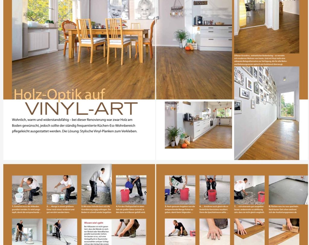 Holz-Optik auf Vinyl-Art 1 Holzoptik auf Vinyl-Art Schritt für Schritt Anleitung