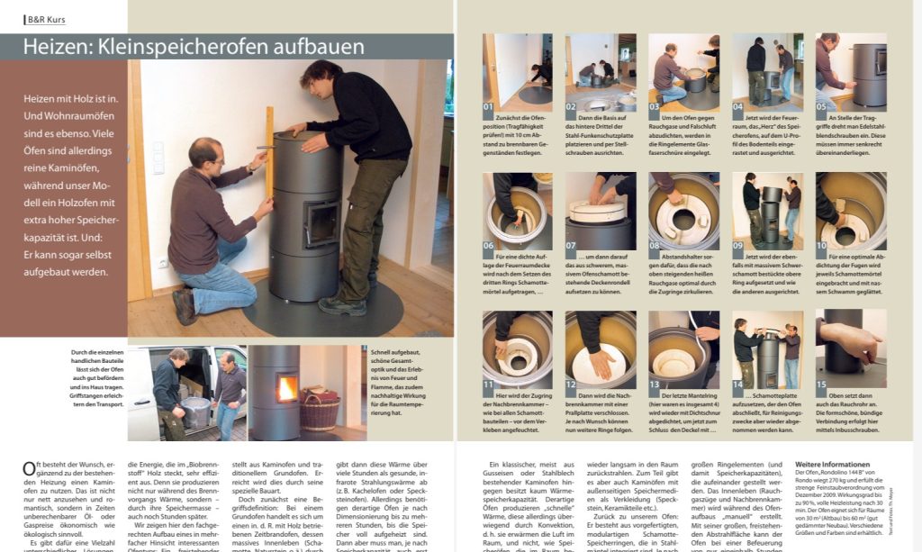 Heizen mit Holz: Kleinspeicherofen aufbauen 10 Kleinspeicherofen aufbauen Schritt für Schritt Anleitung