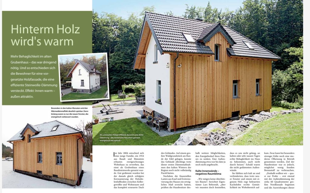 Vorgesetzte Holzfassade