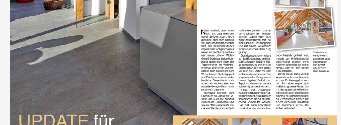 Bodensanierung im Dachgeschoss