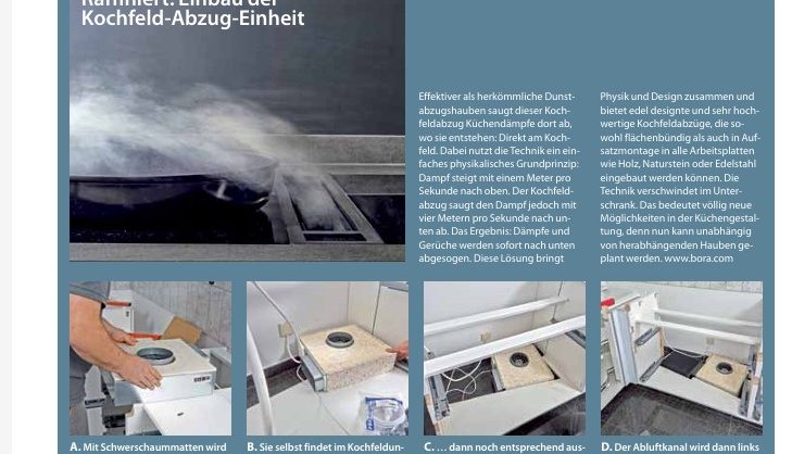 Einbau der Kochfeld-Abzug-Einheit