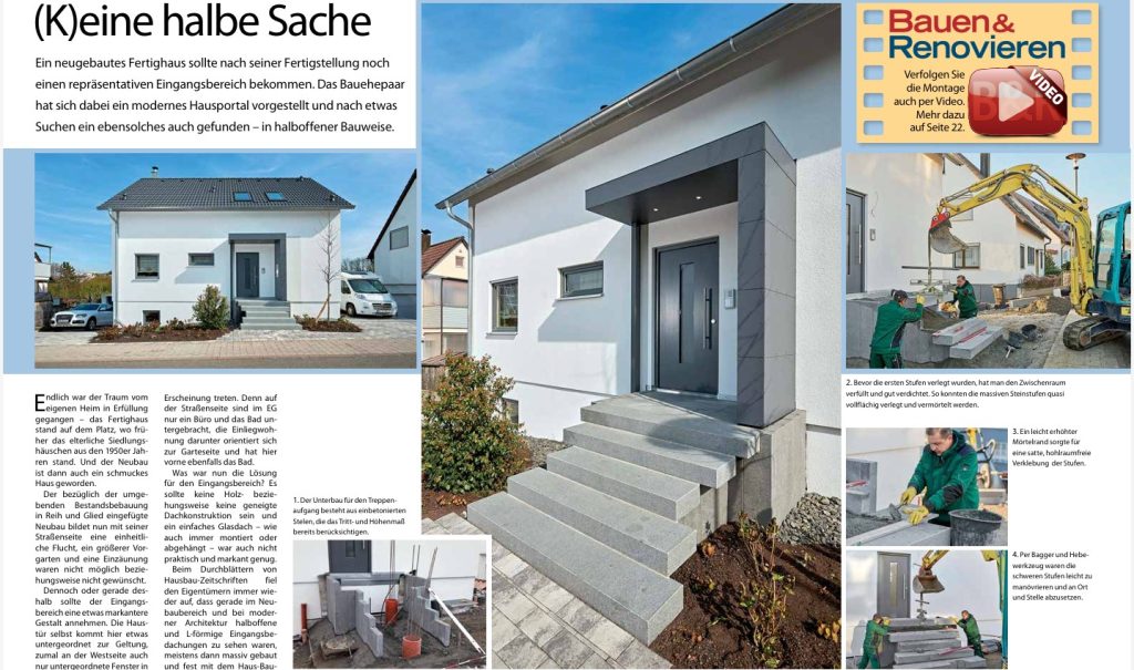 Vordach-Anbau für die Eingangstüre 1 Eingangsbereich Haus Schritt für schritt Anleitung