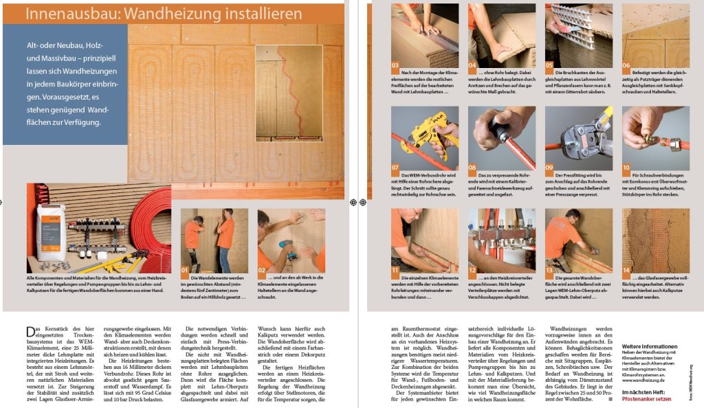 Wandheizung installieren 1 Innenausbau Wandheizung installieren Schritt für Schritt Anleitung