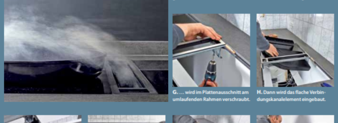 Schritt für Schritt Anleitung Kochfeld Abzug einbauen.