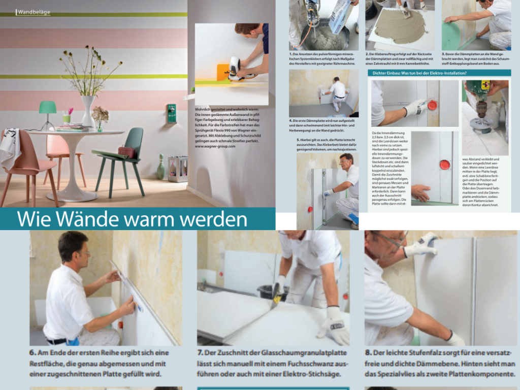 Außenwand von innen dämmen und tapezieren 1 Bildergalerie der Schritt für Schritt Anleitung für Wanddämmung im Innenraum.