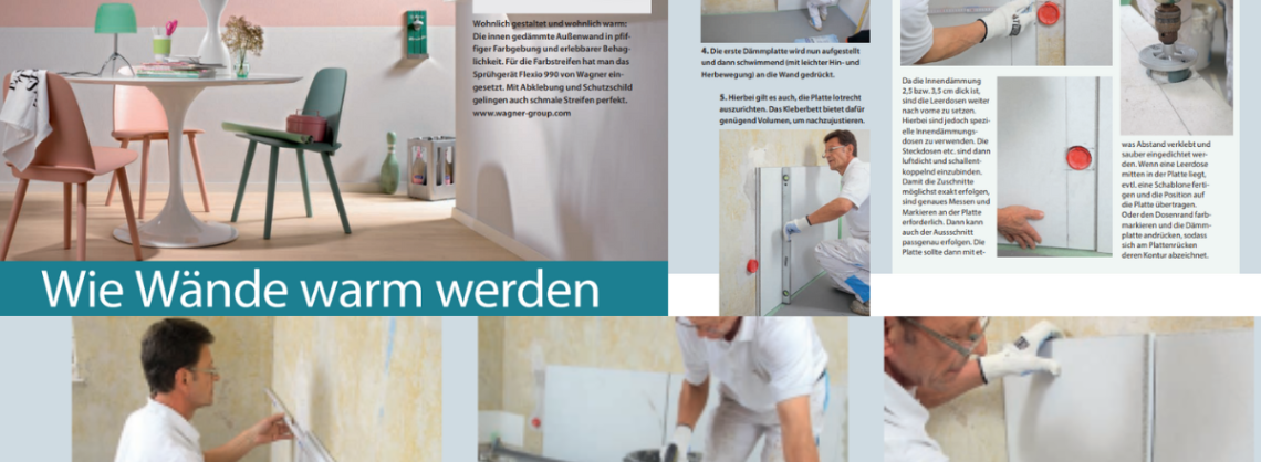 Bildergalerie der Schritt für Schritt Anleitung für Wanddämmung im Innenraum.