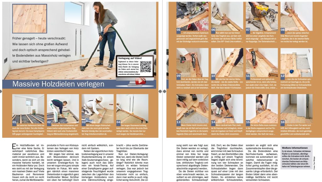 Massive Holzdielen verlegen 1 Massive Holzdielen verlegen Schritt für Schritt Anleitung