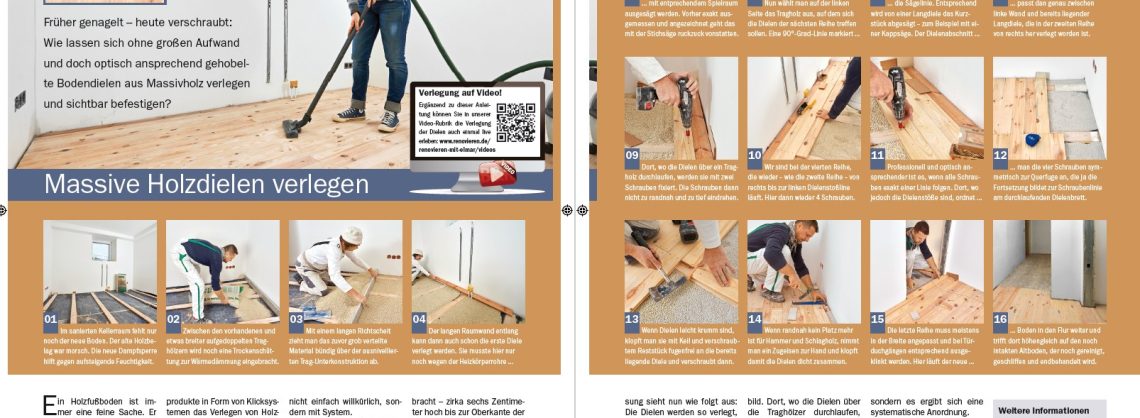 Massive Holzdielen verlegen Schritt für Schritt Anleitung