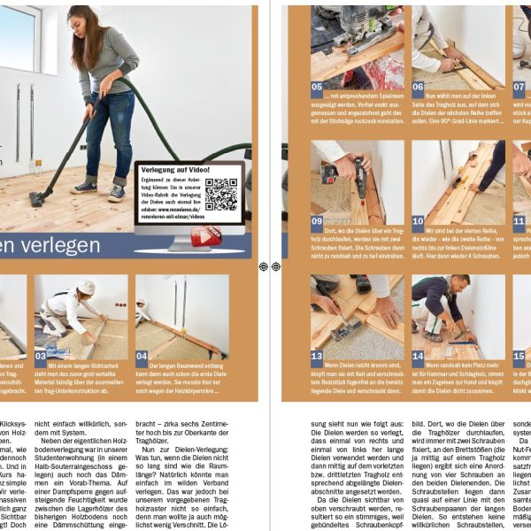 Massive Holzdielen verlegen Schritt für Schritt Anleitung