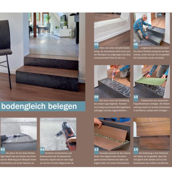 Anleitungen 14 Tritte bodengleich belegen Anleitung
