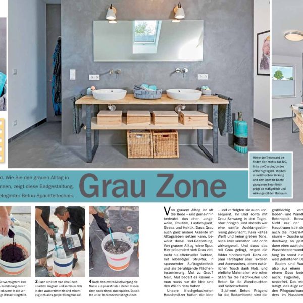 Schritt für Schritt Anleitung zur Gestaltung des Badezimmers ins Beton-Optik