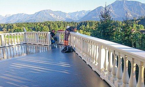 Terrasse: Flächensanierung mit farbiger Beschichtung