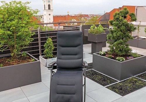 Flachdach mit neuem Terrassensystem