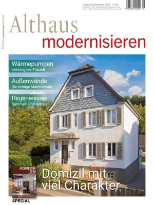 Das ist das Titelbild der Ausgabe Althaus modernisieren 08/09-2025