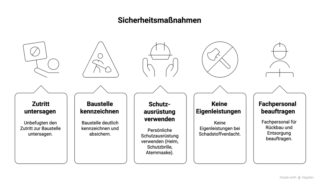 Abbruch von Nebengebäuden 2 Abbruch von Nebengebäuden Sicherheitsmaßnahmen